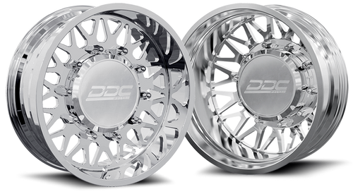 DDC Wheels 24PL-22-210SS The Mesh ged Dually 22x8.25 8x210 Polished Wheel Package with Super Single Fronts | 2011-2024 GM Silverado/Sierra 3500HD DDC Wheels 24PL-22-210SS The Mesh ged Dually 22x8.25 8x210 Polished Wheel Package with Super Single Fronts | 2011-2024 GM Silverado/Sierra 3500HD