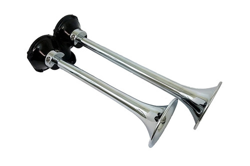 Kleinn 401 Dual Roof Mount Truck Horn with Chrome Finish | Universal Kleinn 401 Dual Roof Mount Truck Horn with Chrome Finish | Universal