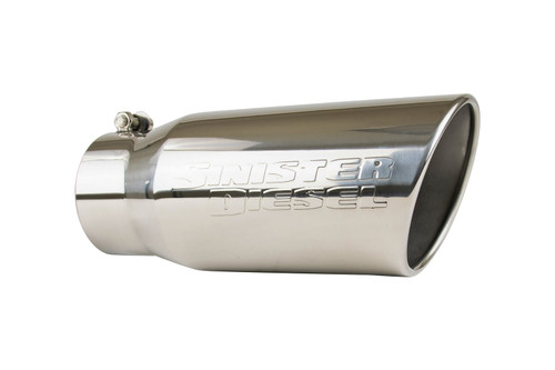 Sinister SD-4-5-POL Polished Stainless Steel Exhaust Tip 4 Inlet x 5 Round x 12 Long | Universal Sinister SD-4-5-POL Polished Stainless Steel Exhaust Tip 4 Inlet x 5 Round x 12 Long | Universal