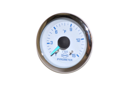 Isspro R3707G EV2 2-1/16 inch 0-1500F Pyrometer - White Face Chrome Bezel | Universal Isspro R3707G EV2 2-1/16 inch 0-1500F Pyrometer - White Face Chrome Bezel | Universal