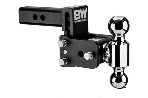 B&W TS10038B Black Tow & Stow 1-7/8x2 Dual Ball Hitch with 2 inch Shank, 5 inch Drop, 5.5 inch Rise | Universal B&W TS10038B Black Tow & Stow 1-7/8x2 Dual Ball Hitch with 2 inch Shank, 5 inch Drop, 5.5 inch Rise | Universal