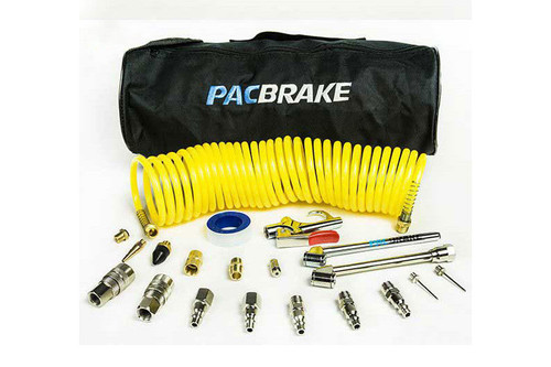 PacBrake C11657 25 inch Air Tank Curly Hose & Accessory Kit | Universal PacBrake C11657 25 inch Air Tank Curly Hose & Accessory Kit | Universal