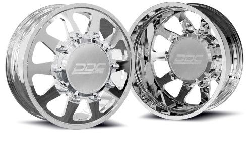 DDC Wheels 22PL-22-210 The Ten Forged Dually 22x8.25 8x210 Polished Wheel Package | 2011-2024 GM Silverado/Sierra 3500HD DDC Wheels 22PL-22-210 The Ten Forged Dually 22x8.25 8x210 Polished Wheel Package | 2011-2024 GM Silverado/Sierra 3500HD