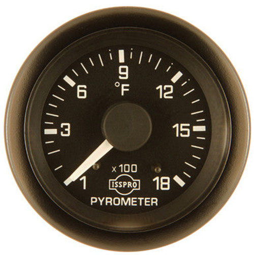 Isspro R3607 EV2 2-1/16 inch 0-1800F Pyrometer Gauge - Black Face Black Bezel | Universal Isspro R3607 EV2 2-1/16 inch 0-1800F Pyrometer Gauge - Black Face Black Bezel | Universal