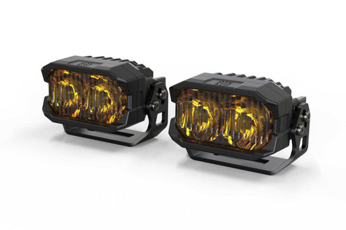 Morimoto BAF115 HXB Combo Beam 2Banger LED Pods - Yellow Pair | Universal Morimoto BAF115 HXB Combo Beam 2Banger LED Pods - Yellow Pair | Universal