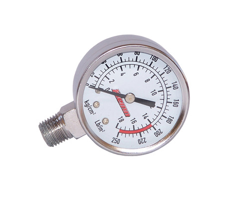 Kleinn 1024 Analog Chrome-Plated Air Pressure Gauge | Universal Kleinn 1024 Analog Chrome-Plated Air Pressure Gauge | Universal
