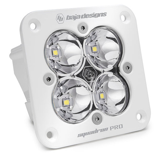 Baja Designs 491001WT Flush Mount LED Light Pod White Clear Lens Spot Pattern Squadron Pro | Universal Baja Designs 491001WT Flush Mount LED Light Pod White Clear Lens Spot Pattern Squadron Pro | Universal