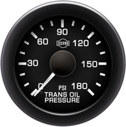 Isspro R16244 EV2 2-1/16 inch 0-180PSI Trans Oil Pressure Gauge - Black Face Black Bezel | Universal Isspro R16244 EV2 2-1/16 inch 0-180PSI Trans Oil Pressure Gauge - Black Face Black Bezel | Universal