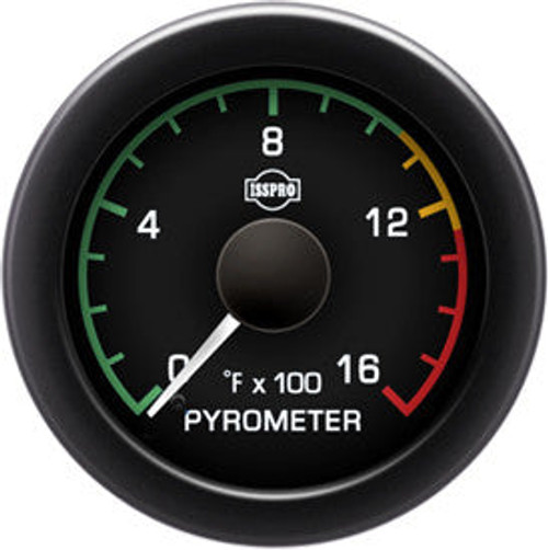 Isspro R16021 EV2 2-1/16 inch 0-1600F Pyrometer with Pre-Turbo Color-Band Gauge - Black Face Black Bezel | Universal Isspro R16021 EV2 2-1/16 inch 0-1600F Pyrometer with Pre-Turbo Color-Band Gauge - Black Face Black Bezel | Universal