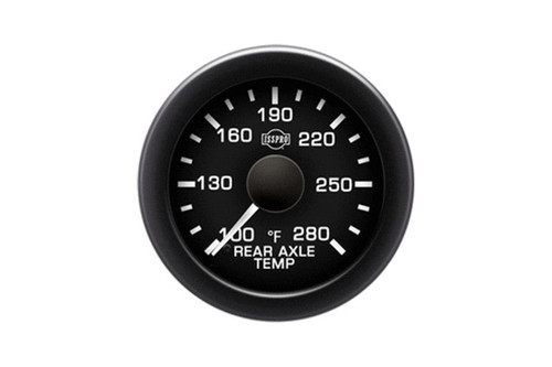 Isspro R16511 EV2 2-1/16 inch 100-280F Rear Axle Temerature Gauge - Black Face Black Bezel | Universal Isspro R16511 EV2 2-1/16 inch 100-280F Rear Axle Temerature Gauge - Black Face Black Bezel | Universal