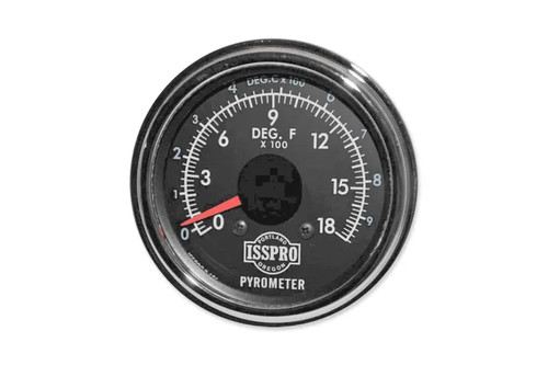 Isspro R607P Standard 2-1/16 inch 0-1800F Pyrometer Gauge - Black Face Chrome Bezel | Universal Isspro R607P Standard 2-1/16 inch 0-1800F Pyrometer Gauge - Black Face Chrome Bezel | Universal
