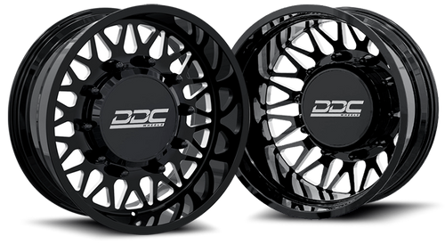 DDC Wheels 24BM-22-210SS The Mesh Forged Dually 22x8.25 8x210 Black & Milled Wheel Package with Super Single Fronts | 2011-2024 GM Silverado/Sierra 3500HD DDC Wheels 24BM-22-210SS The Mesh Forged Dually 22x8.25 8x210 Black & Milled Wheel Package with Super Single Fronts | 2011-2024 GM Silverado/Sierra 3500HD