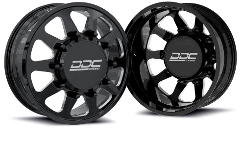 DDC Wheels 22BM-22-210 The Ten Forged Dually 22x8.25 8x210 Black & Milled Wheel Package | 2011-2024 GM Silverado/Sierra 3500HD DDC Wheels 22BM-22-210 The Ten Forged Dually 22x8.25 8x210 Black & Milled Wheel Package | 2011-2024 GM Silverado/Sierra 3500HD