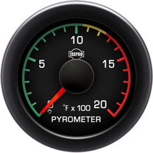Isspro R17031 EV2 2-1/16 inch 0-2000F Pyrometer with Pre-Turbo Color-Band Gauge - Black Face Black Bezel | Universal Isspro R17031 EV2 2-1/16 inch 0-2000F Pyrometer with Pre-Turbo Color-Band Gauge - Black Face Black Bezel | Universal