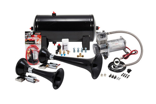 Kleinn HK5 Pro Blaster Dual Train Horn Kit with 150PSI Sealed Air Compressor and 1.5 Gal Tank | Universal Kleinn HK5 Pro Blaster Dual Train Horn Kit with 150PSI Sealed Air Compressor and 1.5 Gal Tank | Universal