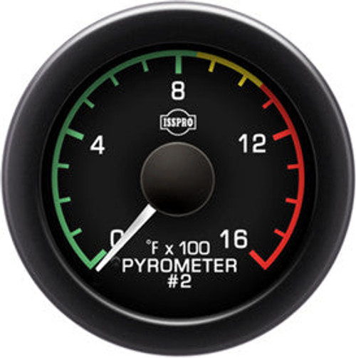 Isspro R16092 EV2 2-1/16 inch 0-1600F Pyrometer #2 with Post-Turbo Color-Band Gauge - Black Face Black Bezel | Universal Isspro R16092 EV2 2-1/16 inch 0-1600F Pyrometer #2 with Post-Turbo Color-Band Gauge - Black Face Black Bezel | Universal