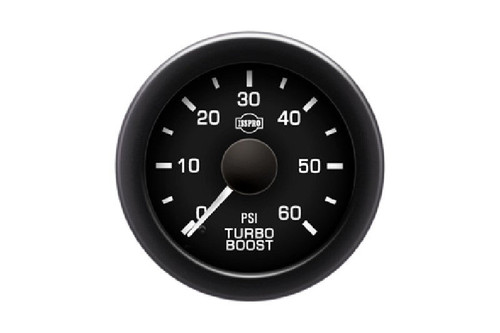 Isspro R16233 EV2 2-1/16 inch 0-60PSI Turbo Boost Gauge - Black Face Black Bezel | Universal Isspro R16233 EV2 2-1/16 inch 0-60PSI Turbo Boost Gauge - Black Face Black Bezel | Universal