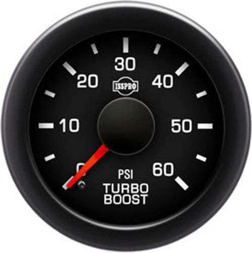 Isspro R17233 EV2 2-1/16 inch 0-60PSI Electronic Turbo Boost Gauge - Black Face Black Bezel Green Backlight | Universal Isspro R17233 EV2 2-1/16 inch 0-60PSI Electronic Turbo Boost Gauge - Black Face Black Bezel Green Backlight | Universal