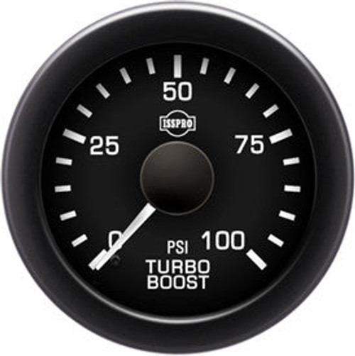 Isspro R16433 EV2 2-1/16 inch 0-100PSI Turbo Boost Gauge - Black Face Black Bezel | Universal Isspro R16433 EV2 2-1/16 inch 0-100PSI Turbo Boost Gauge - Black Face Black Bezel | Universal