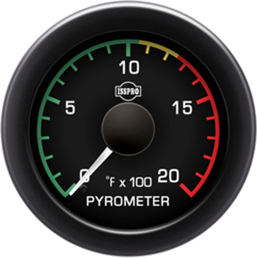 Isspro R16031 EV2 2-1/16 inch 0-2000F Pyrometer with Pre-Turbo Color-Band Gauge - Black Face Black Bezel | Universal Isspro R16031 EV2 2-1/16 inch 0-2000F Pyrometer with Pre-Turbo Color-Band Gauge - Black Face Black Bezel | Universal