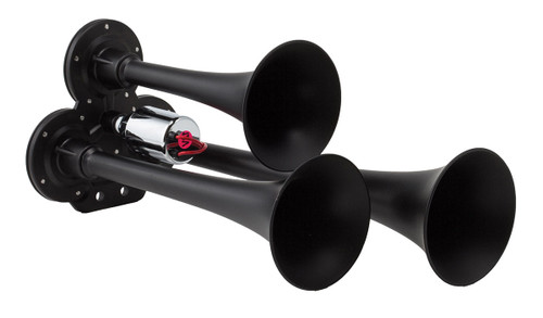 Kleinn 130-1 Compact Black Plated Triple Air Horn Kit | Universal Kleinn 130-1 Compact Black Plated Triple Air Horn Kit | Universal