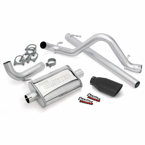Banks Power 2.5" Monster Exhaust 2007-11 Jeep 3.8L Wrangler 2 Door - Black Tip Banks Power 2.5" Monster Exhaust 2007-11 Jeep 3.8L Wrangler 2 Door - Black Tip