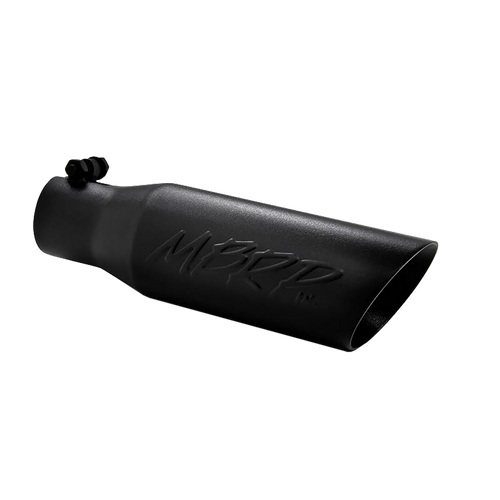 MBRP Tip, 3.5" O.D. Dual Wall Angled 2.5" inlet 12" length - Black Coated MBRP Tip, 3.5" O.D. Dual Wall Angled 2.5" inlet 12" length - Black Coated