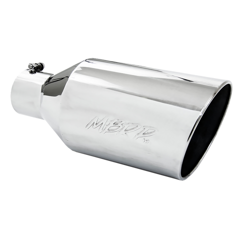 MBRP Tip, 8" O.D. Rolled End, 4" inlet 18" in length, T304 MBRP Tip, 8" O.D. Rolled End, 4" inlet 18" in length, T304