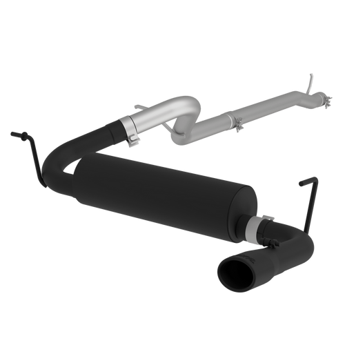 MBRP 2.5" Cat Back, Single Rear Exit, Black Coated, Jeep Wrangler/Rubicon 3.6L 2dr/4dr 2012 - 2018 MBRP 2.5" Cat Back, Single Rear Exit, Black Coated, Jeep Wrangler/Rubicon 3.6L 2dr/4dr 2012 - 2018