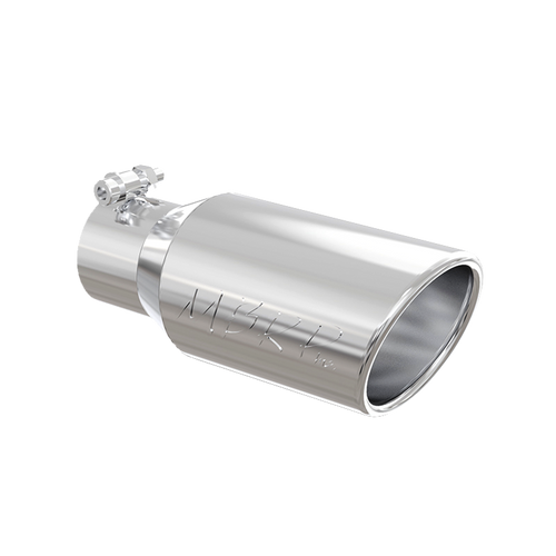 MBRP Tip, 4" O.D. Angled Rolled End, 3" inlet, 10" length, T304 MBRP Tip, 4" O.D. Angled Rolled End, 3" inlet, 10" length, T304