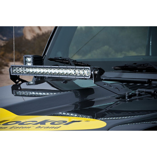 Rigid 2007-2015 Jeep Jk Hood Mount Fits 20" E-Series Pro or SR-Series Pro Rigid 2007-2015 Jeep Jk Hood Mount Fits 20" E-Series Pro or SR-Series Pro