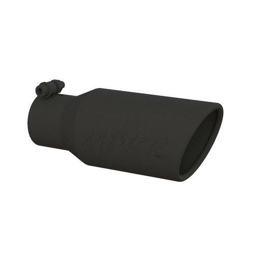 MBRP Tip, 4" OD Angled Rolled End 2.75" inlet 10" length, Black, Universal MBRP Tip, 4" OD Angled Rolled End 2.75" inlet 10" length, Black, Universal