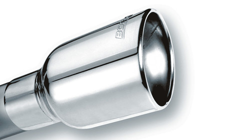 Borla Tip 2.5" Inlet 4.25" X 3.5" Single Oval Rolled-EDGE Angle-Cut Outlet 7" Long Tip Embossed W/ Logo Clamp On Mounting Method Clamp Included Borla Tip 2.5" Inlet 4.25" X 3.5" Single Oval Rolled-EDGE Angle-Cut Outlet 7" Long Tip Embossed W/ Logo Clamp On Mounting Method Clamp Included