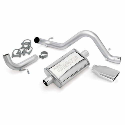 Banks Power 2.5" Monster Exhaust 2012-18 Jeep 3.6L Wrangler 2 Door - Chrome Tip Banks Power 2.5" Monster Exhaust 2012-18 Jeep 3.6L Wrangler 2 Door - Chrome Tip