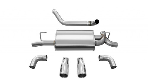 Corsa Axle Back Exhaust 2.5" Dual Rear Exit w/Rolled 3.5" Tips 2018 Wrangler JL Sport Corsa Axle Back Exhaust 2.5" Dual Rear Exit w/Rolled 3.5" Tips 2018 Wrangler JL Sport