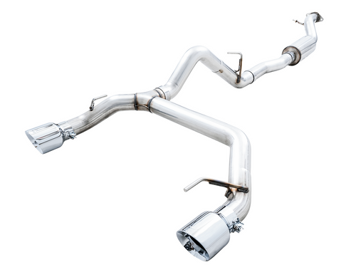 AWE 0FG Catback Exhaust 2021-2022 Ford Bronco 2.3T / 2.7TT w/ BashGuard Dual 4.5" Chrome Silver Tips Ford Bronco AWE 0FG Catback Exhaust 2021-2022 Ford Bronco 2.3T / 2.7TT w/ BashGuard Dual 4.5" Chrome Silver Tips Ford Bronco