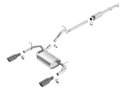Borla 2.5" Into Muffler Dual 2" Out Cat-Back Exhaust 2012-2018 Jeep Wrangler Jku 3.6l V6, Touring Series -140459bc Borla 2.5" Into Muffler Dual 2" Out Cat-Back Exhaust 2012-2018 Jeep Wrangler Jku 3.6l V6, Touring Series -140459bc