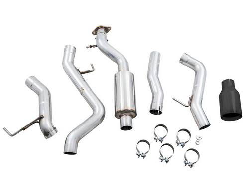 AWE 0FG Catback Exhaust Ford Bronco w/ BashGuard Single 5" Diamond Black Tip AWE 0FG Catback Exhaust Ford Bronco w/ BashGuard Single 5" Diamond Black Tip