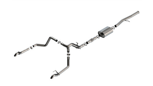 Borla ATAK Cat-Back Exhaust System 2022-2023 Chevrolet Silverado 1500 ZR2/ GMC Sierra 1500 AT4X 6.2L V8 Auto Trans 4WD Crew Cab w/ Short Bed (5' 9") 147.4" Wheelbase. Turn Down Tail Pipes - 140915 Borla ATAK Cat-Back Exhaust System 2022-2023 Chevrolet Silverado 1500 ZR2/ GMC Sierra 1500 AT4X 6.2L V8 Auto Trans 4WD Crew Cab w/ Short Bed (5' 9") 147.4" Wheelbase. Turn Down Tail Pipes - 140915