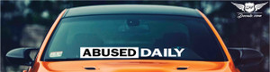 Abused Daily Windshield Banner