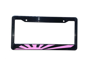 Rising Sun Pink License Plate Frame