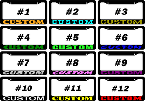 Custom Car License Plate Frames