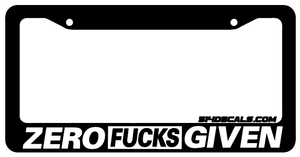 Zero F*cks Given 2 License Plate Frame