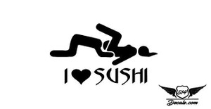 I Love Sushi Sticker Decal