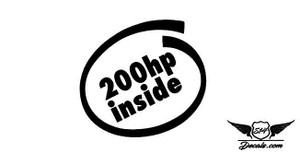 200HP Sticker Decal