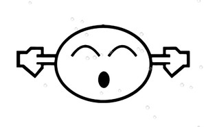 Smiley Face Ears Sticker Decal