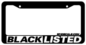 Black Listed License Plate Frame