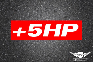 +5hp Slap Sticker Decal  