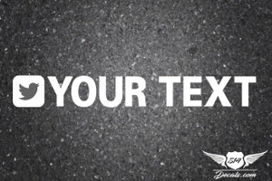 Custom Twitter 2"x7" Inch Sticker Decal  
