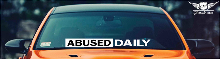 Abused Daily Windshield Banner